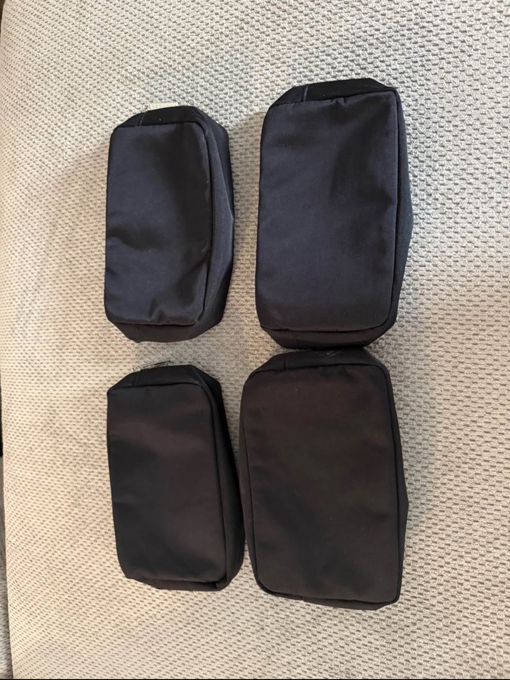 4 Black Travel Packing bags